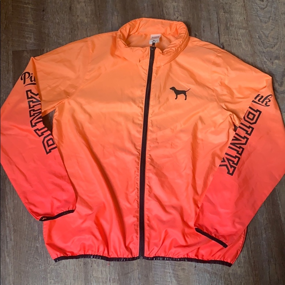 PINK ombré Anorak with hidden hood
